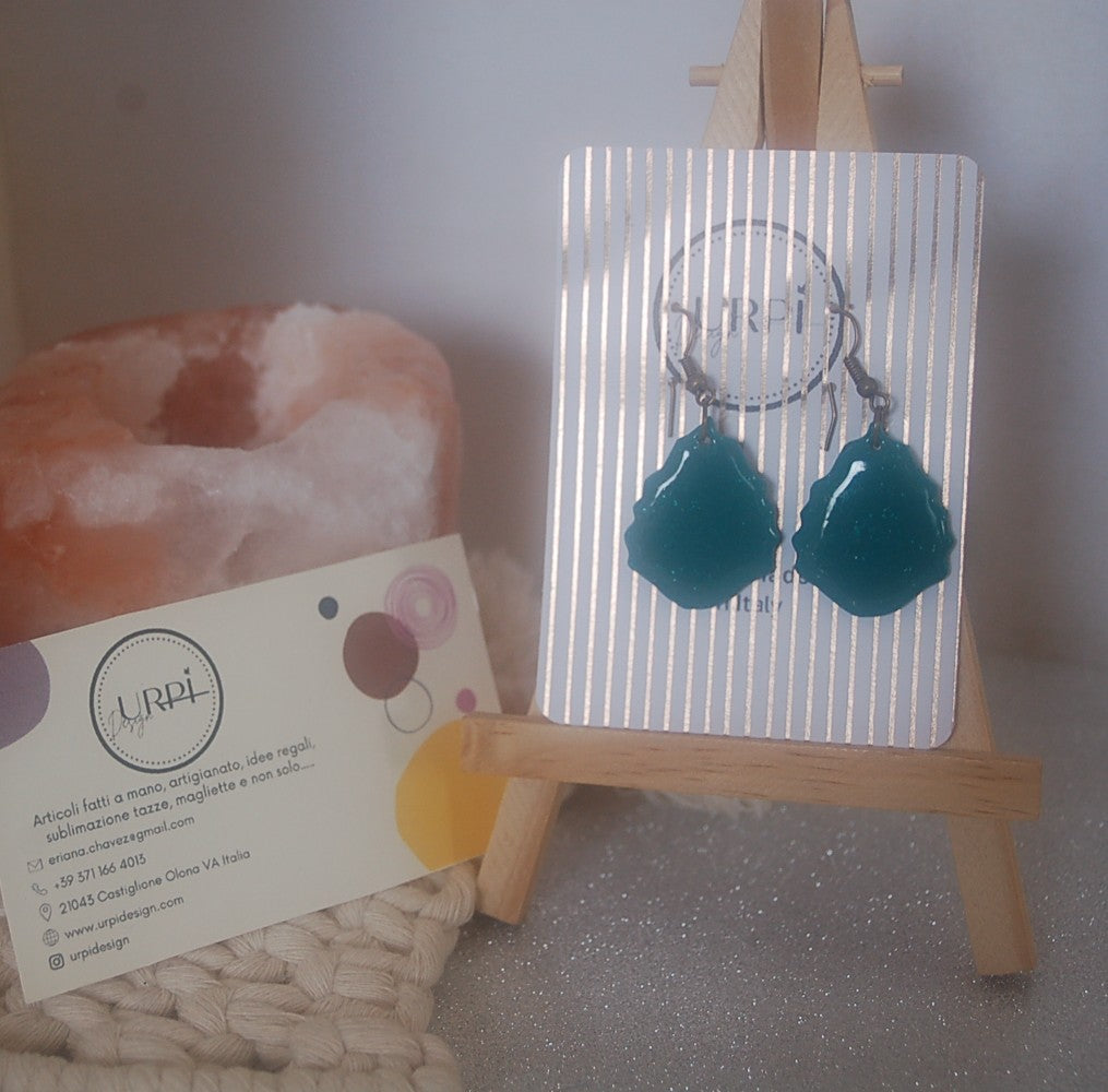 Orecchini ALBERO BELLO verde turquese