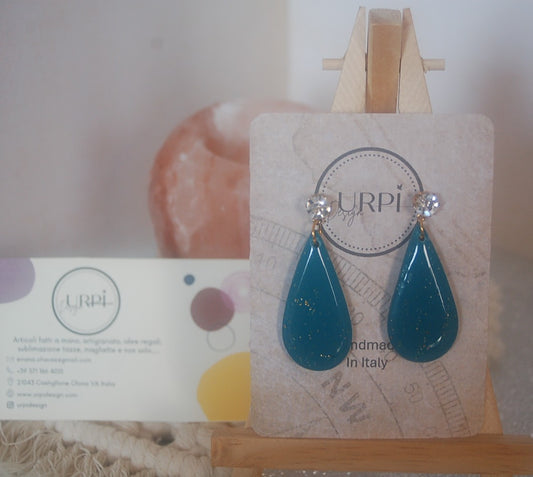 Orecchini GOCCIA D'OLTREMARE verde turquese