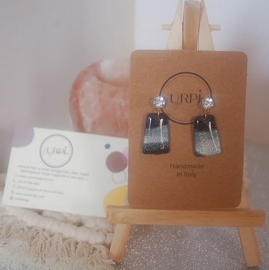 Orecchini RIFLESSI STELLATI nero grigio