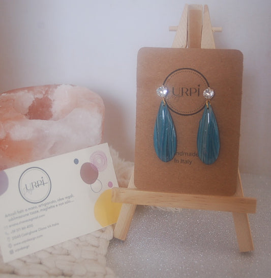 Orecchini ONDA sfumatura di verde